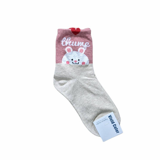 Cute Peeking Animal Women Socks | Pink Socks | Dog Socks | Womens Socks | Soft Socks | Colorful Socks | Animal Socks
