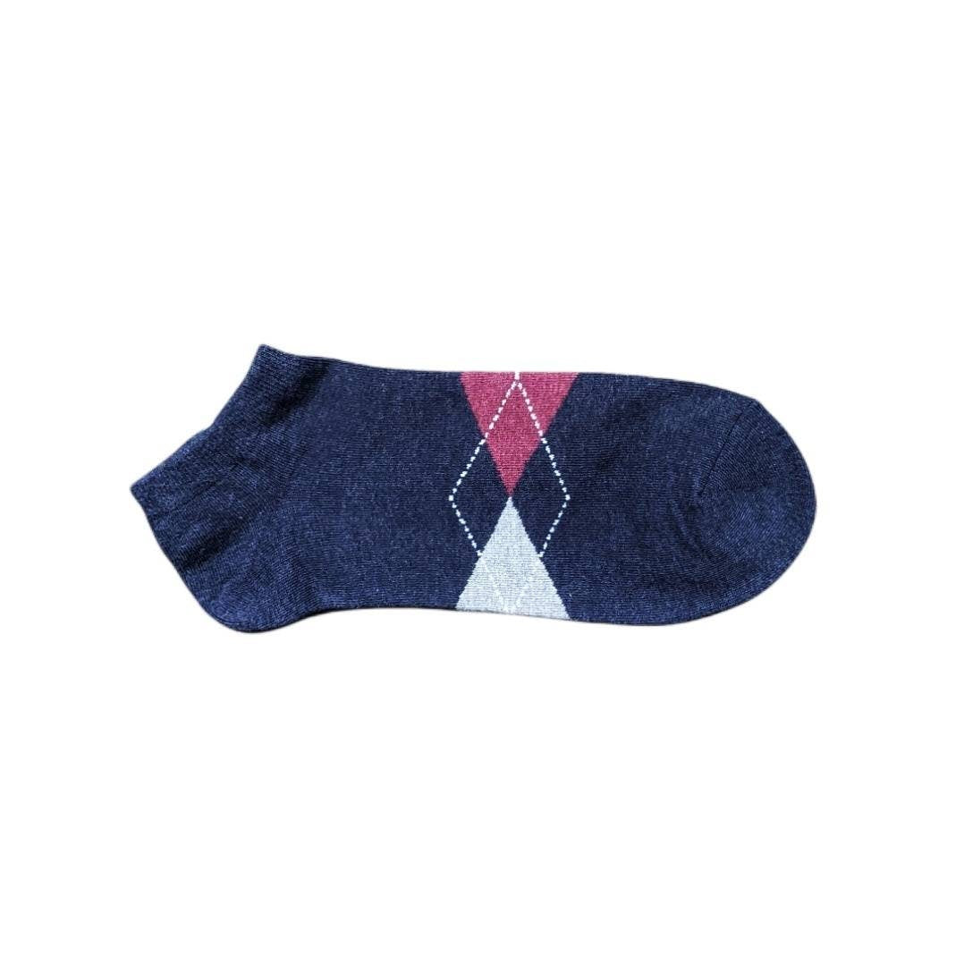 Modern Argyle Style Men Ankle Socks | Blue Socks | Dog Socks | Mens Socks | Animal Socks | Colorful Socks | Cute Socks