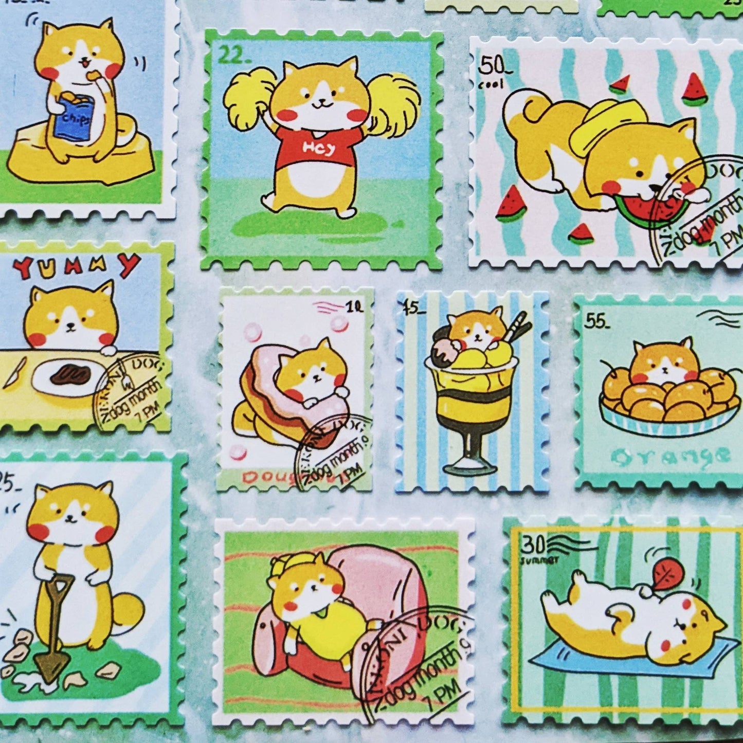 Dog Stamp Cute Stickers