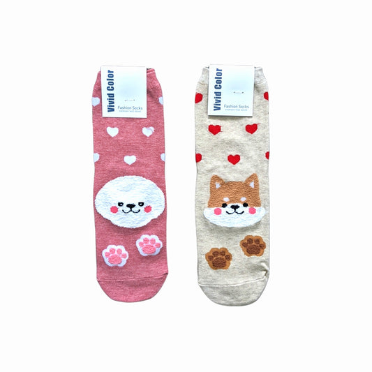 Cute Dogs Collection Women Socks | Pink Socks | Dogs Socks | Colorful Socks | Cute Socks | Cotton Socks