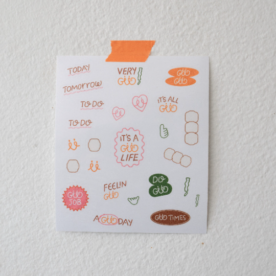 Cute Decorating Sticker Sheet | Diary, Journal, Planner Stickers | Stationery