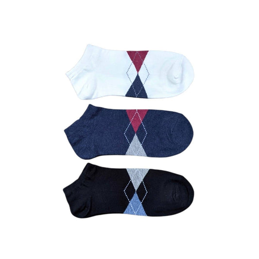 Modern Argyle Style Men Ankle Socks | Blue Socks | Dog Socks | Mens Socks | Animal Socks | Colorful Socks | Cute Socks