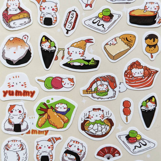 Sushi Cat Cute Stickers